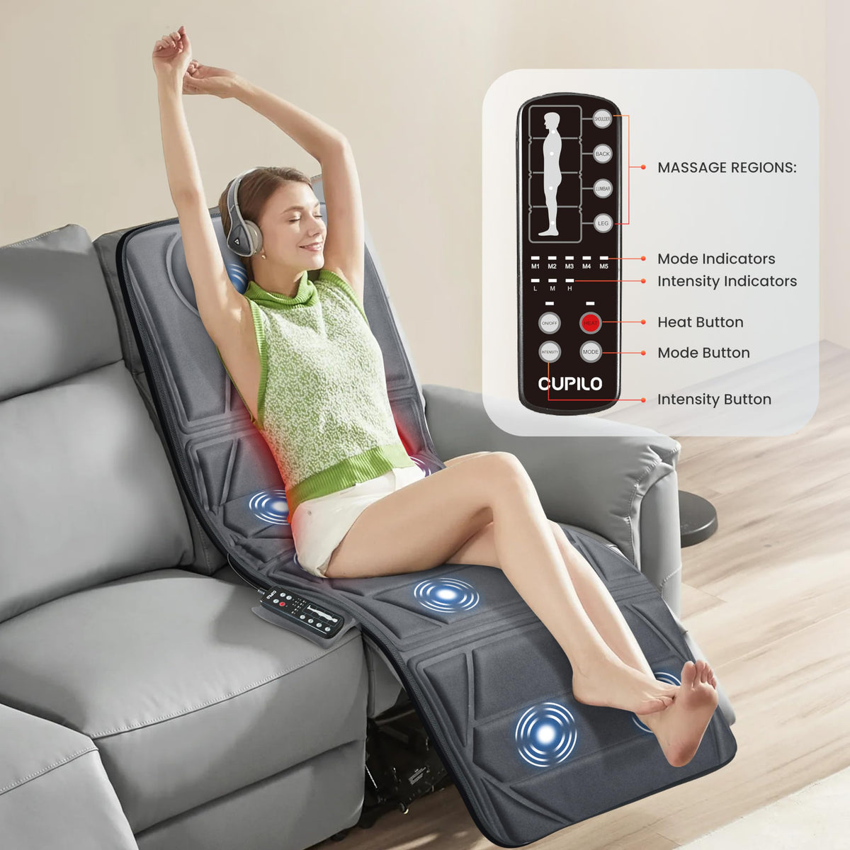 Full Body Massage Mat with Heat N344181