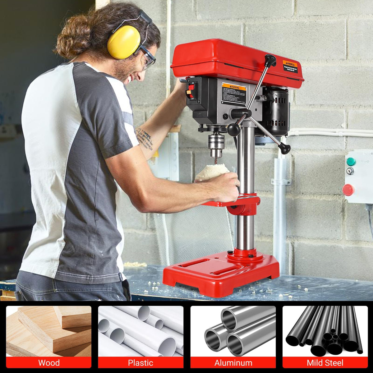 8" Benchtop Drill Press with 5 Adjustable Speeds L824201