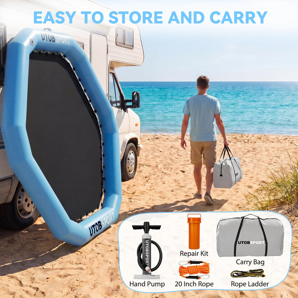 Inflatable Water Hammock Floating Platform with Cupholder K7570