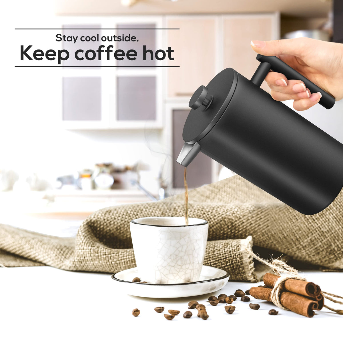 Stainless Steel French Press 12 Oz I2445