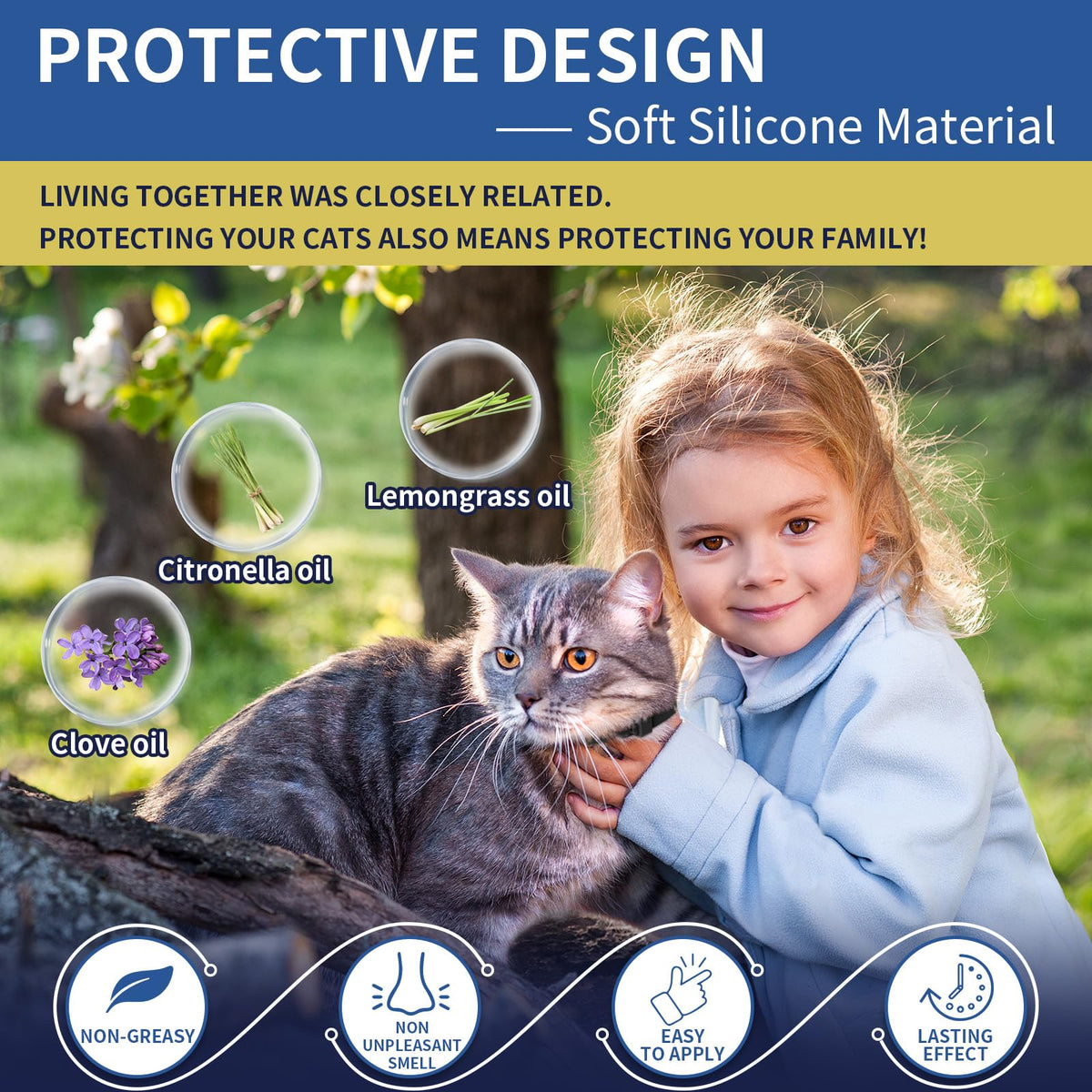Flea and Tick Collar for Cats 4 Pack A8218