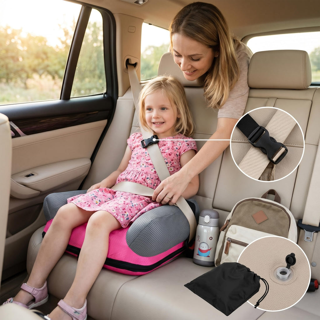 Backless Inflatable Portable Booster Seat Q895545