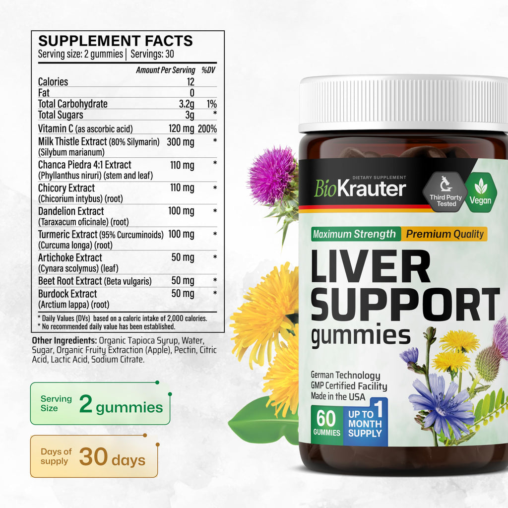 Liver Detox with Vitamin C & Milk Thistle, 60 Gummies G272