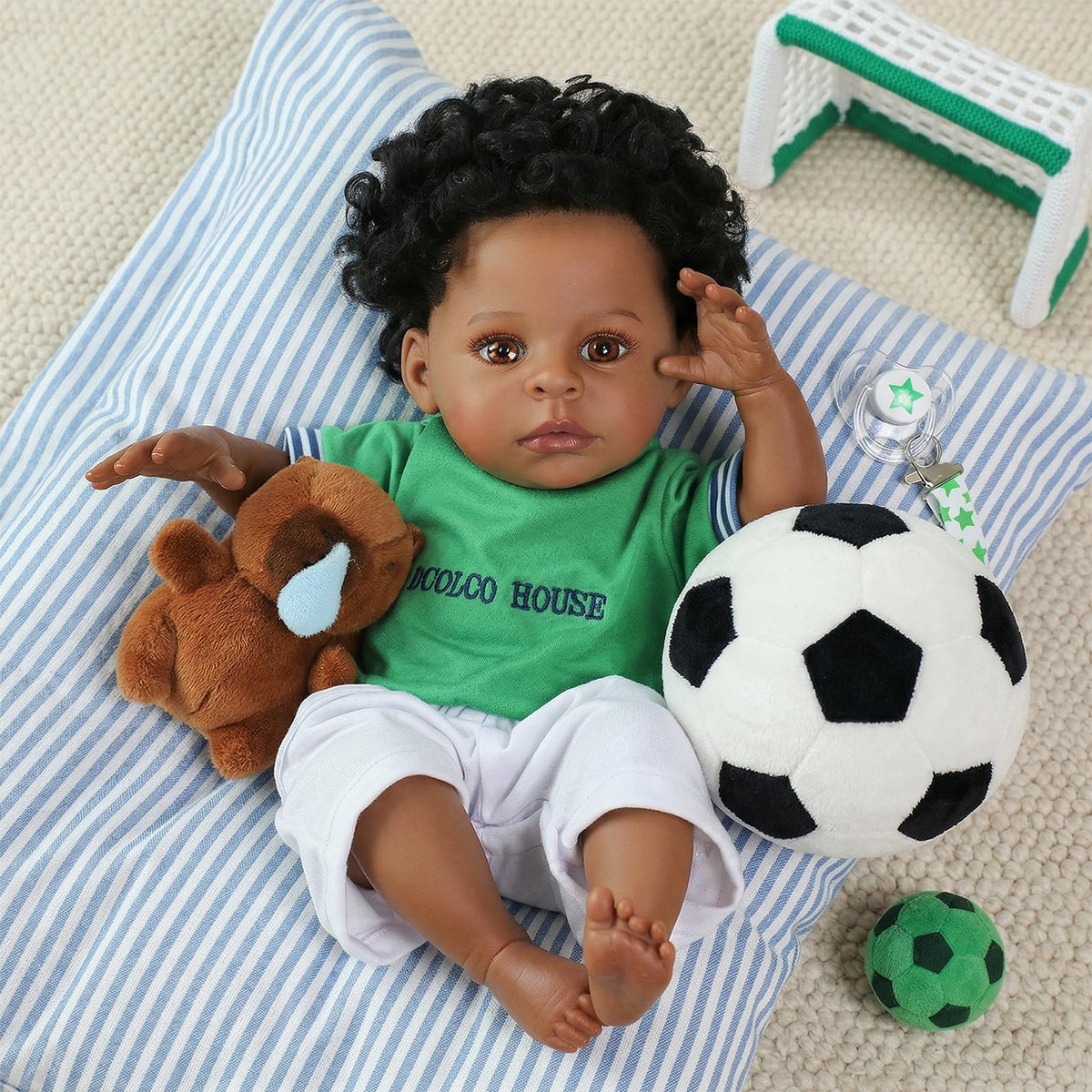 Black 20 Inch Reborn Baby Doll M74858