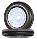 2-Pack Trailer Tire Rim Assembly 5.30-12 4 Lug White G653