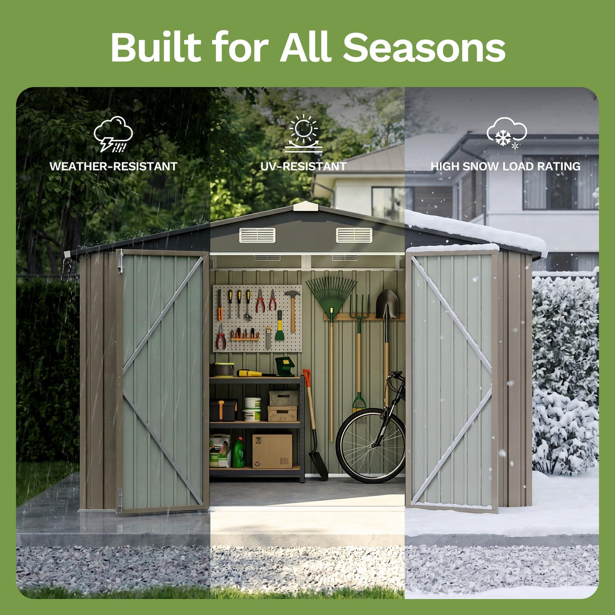 10x12 FT Outdoor Storage Shed H70151