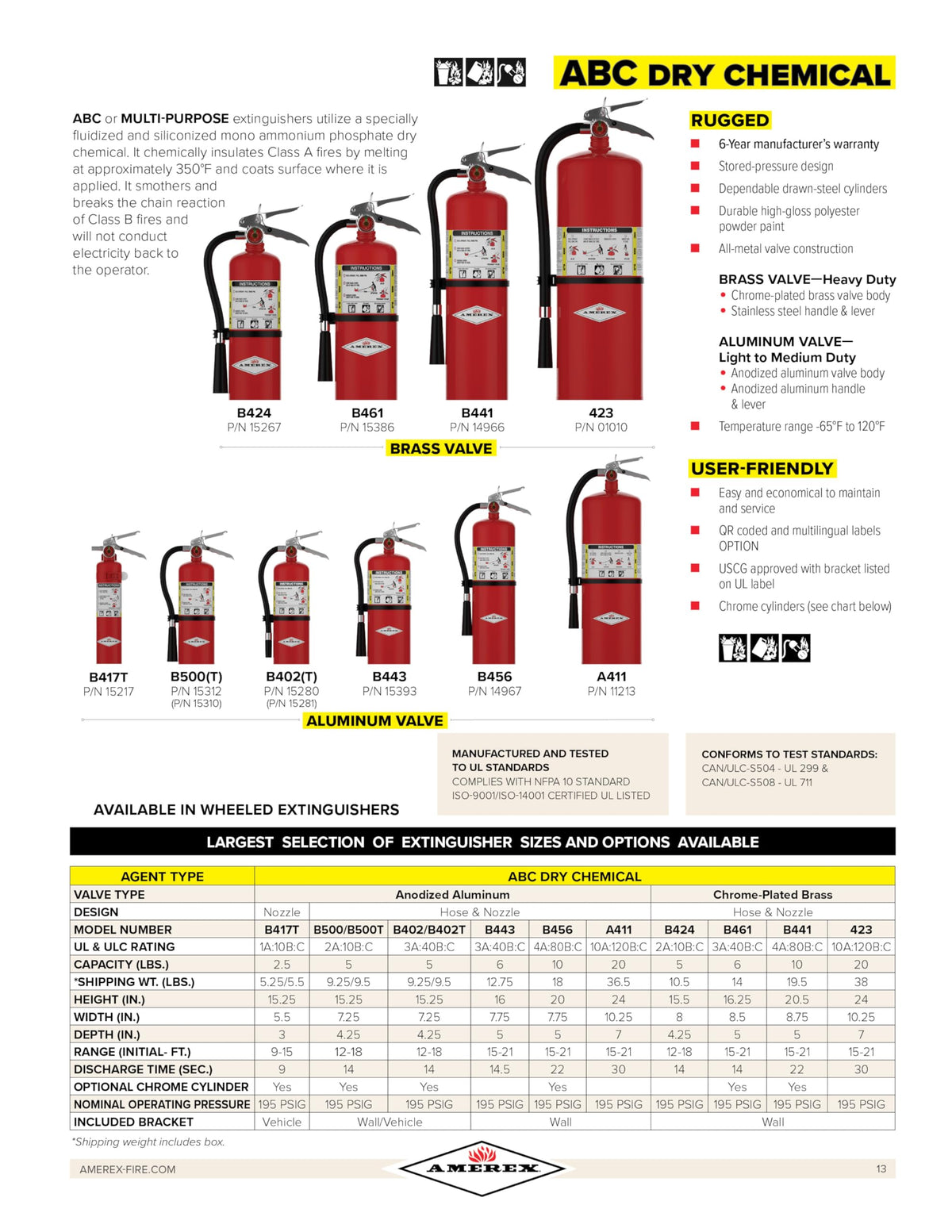 2.5 lbs ABC Dry Chemical Fire Extinguisher R9552