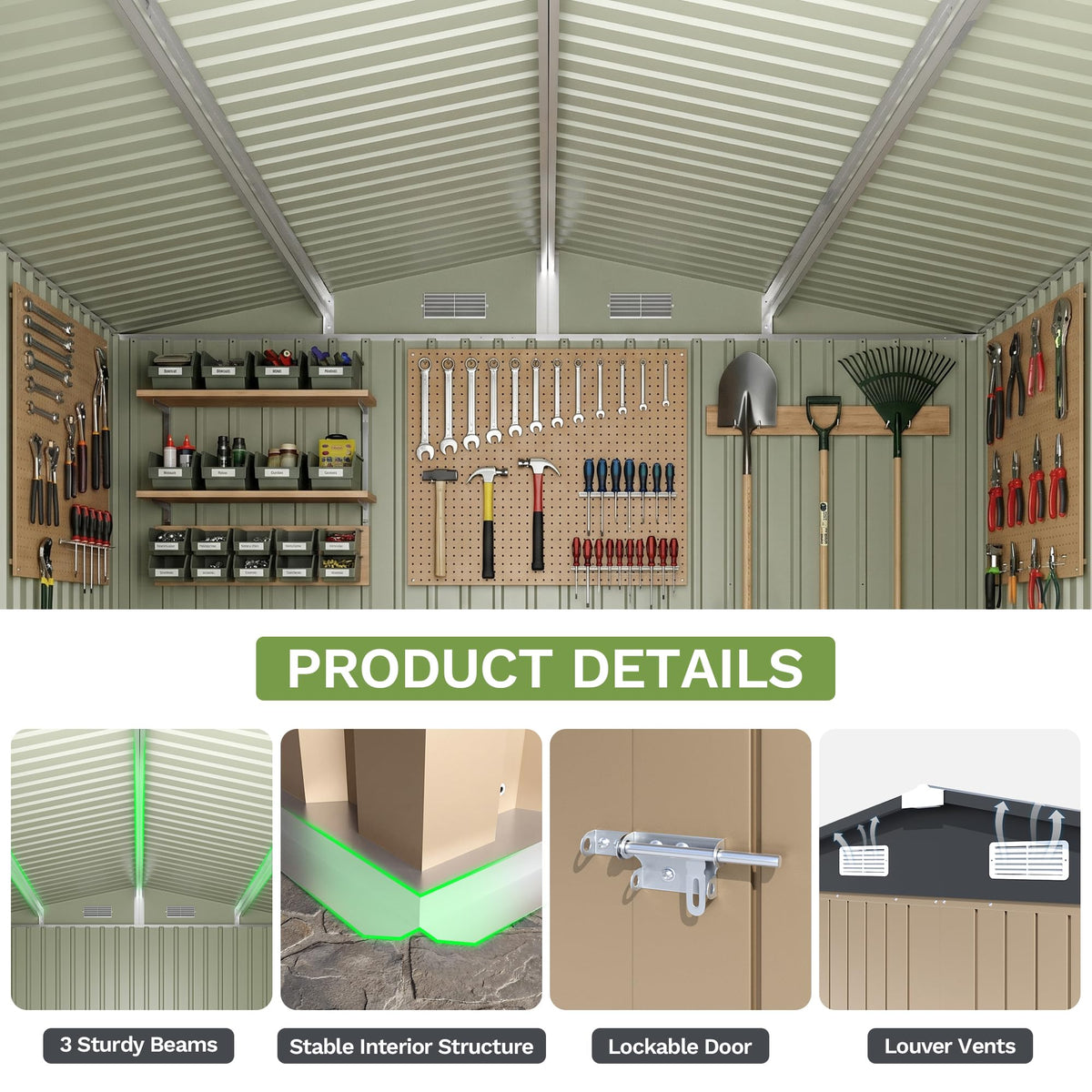 10x12 FT Outdoor Storage Shed H70151