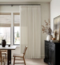 Beige Linen Pleated Light Filtering Curtains W1512