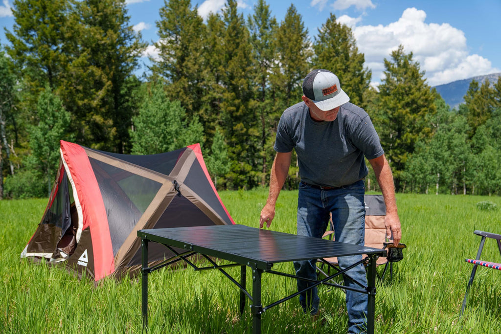 Heavy-Duty Roll-Top Aluminum-Top Folding Table H8174