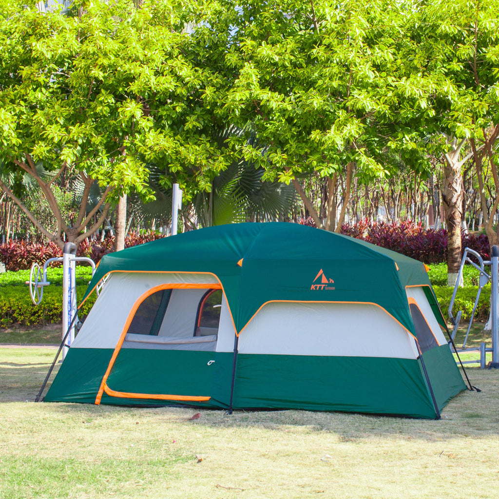 Extra Large 12-14 Person 2 Room Waterproof Double Layer Cabin Tent L256